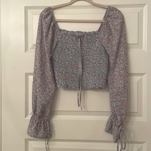 Scrunchy bodice blouse